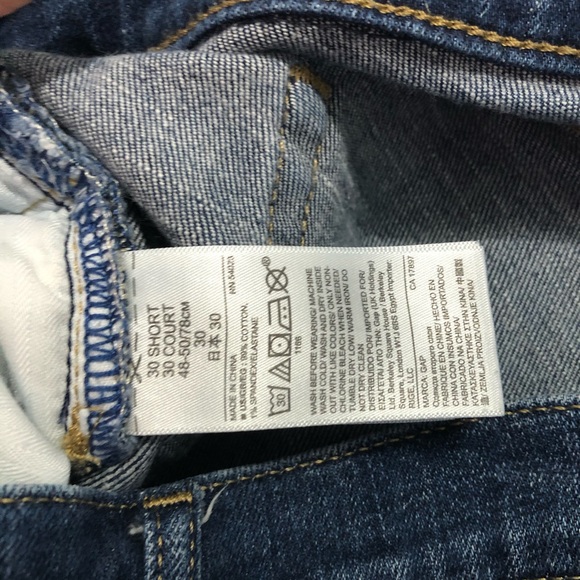Gap Real Straight 9 1/2” Rise Jeans 30 Short - Picture 7 of 11